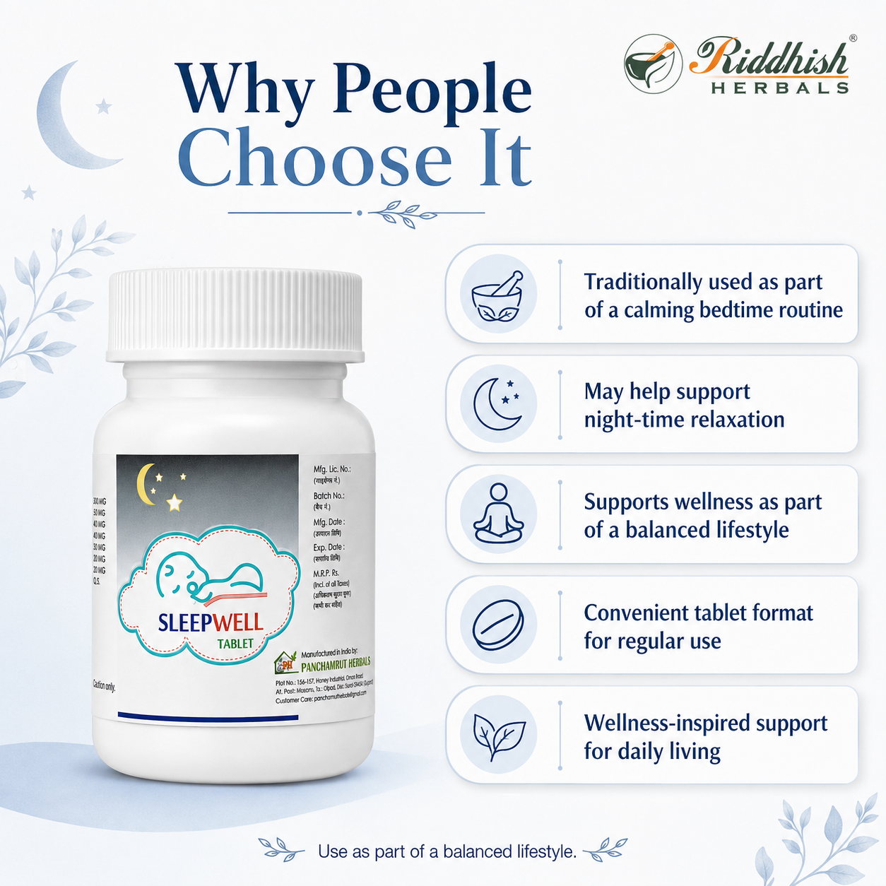 Panchamrut Herbals Sleepwell Tablet 30T