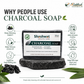 Activated Charcoal Handmade Soap 100gm | Riddhish Herbals | Natural Deep Cleansing Soap
