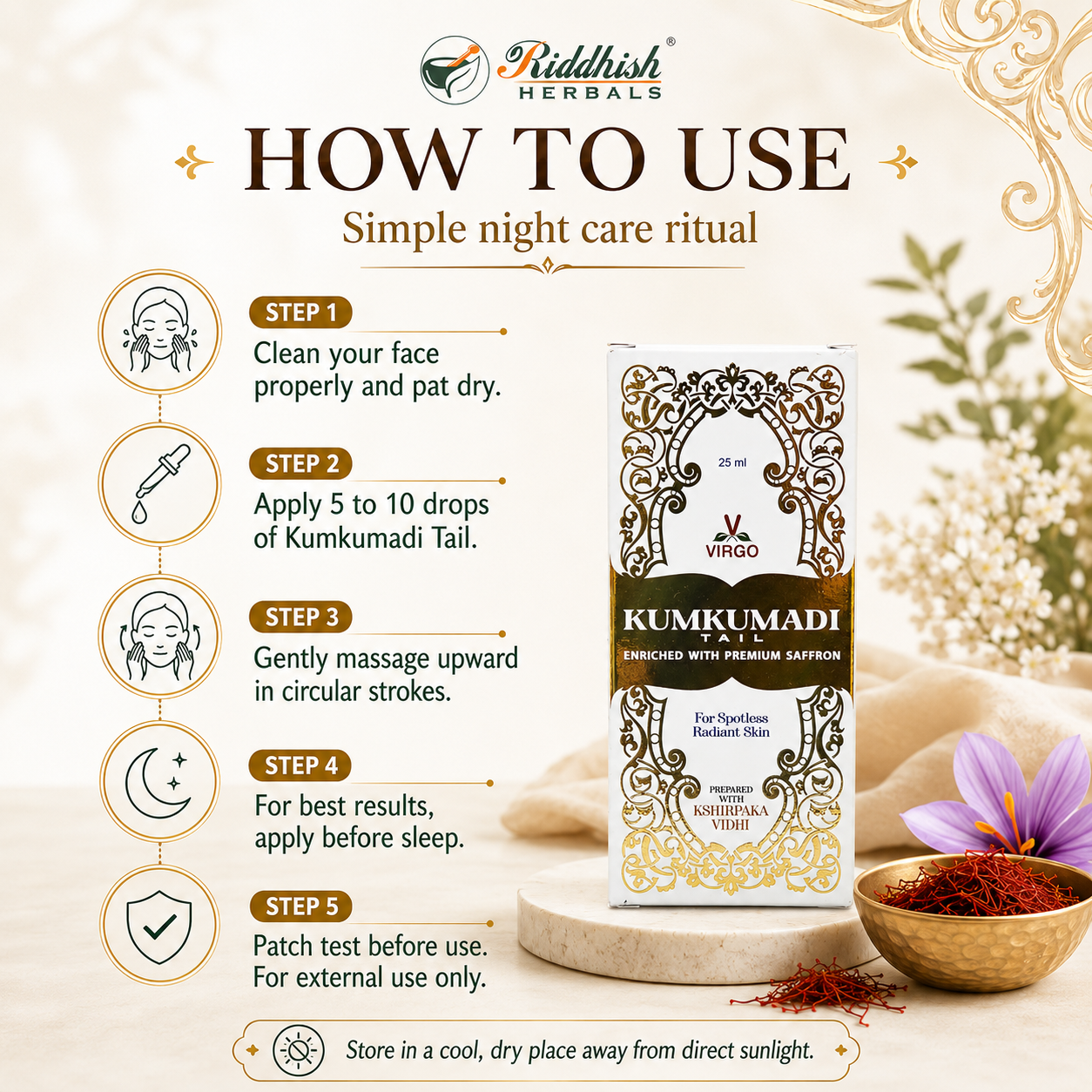 KUMKUMADI TAIL 25ML VIRGO