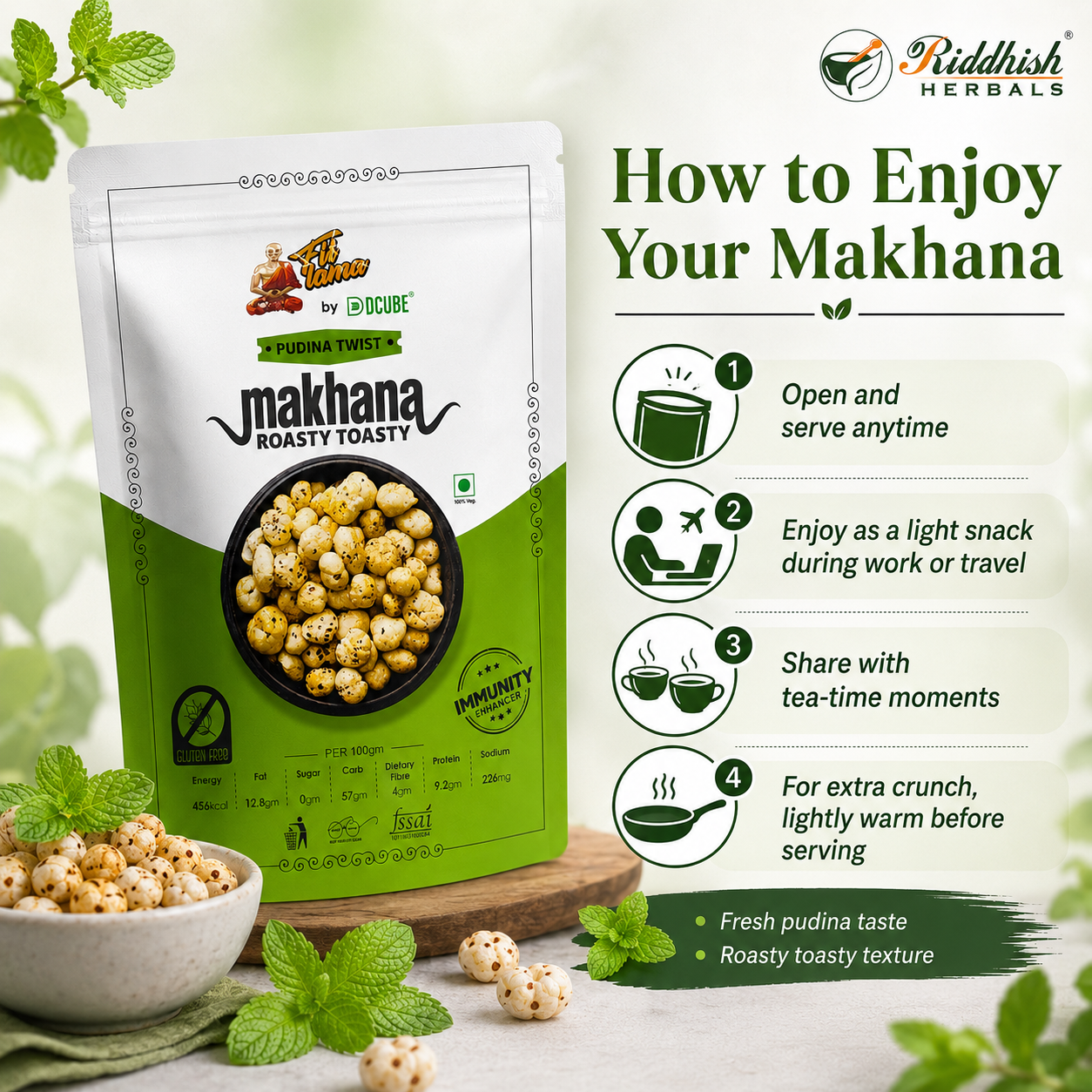 PUDINA TWIST MAKHANA 90GM