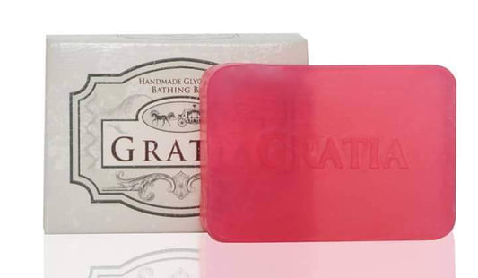 Gratia Rose Gulab Handmade Glycerin Soap 125g — Kannauj Gulab Attar Floral Bathing Bar | Riddhish Herbals