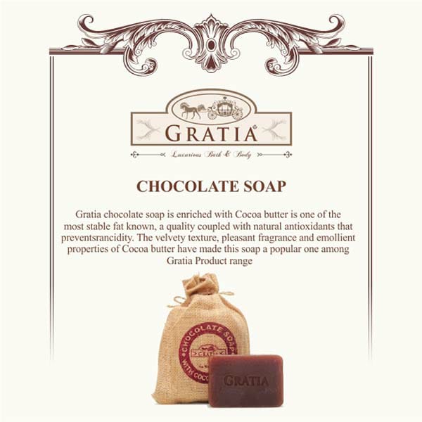 Gratia Handmade Glycerin Soap – Chocolate | Luxury Indulgent Fragrance Bathing Bar (125g)