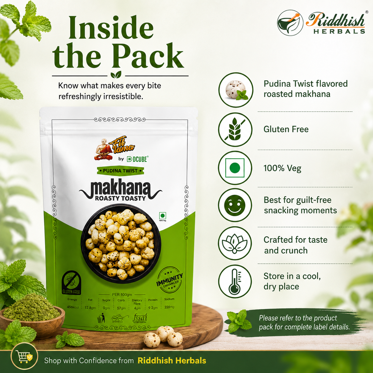 PUDINA TWIST MAKHANA 90GM