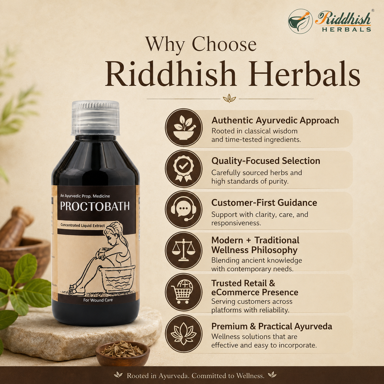 Nisarg Nutritions Proctobath Liquid – Ayurvedic Panchvalkal Sitz Bath; Wound Care Support