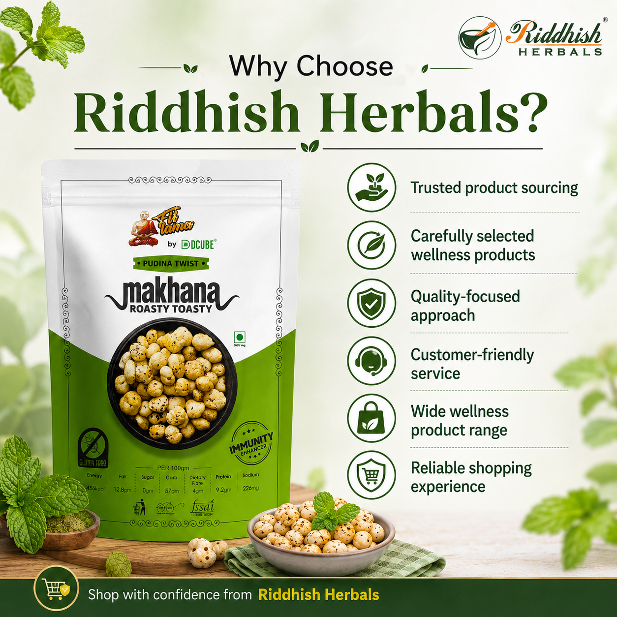 PUDINA TWIST MAKHANA 90GM