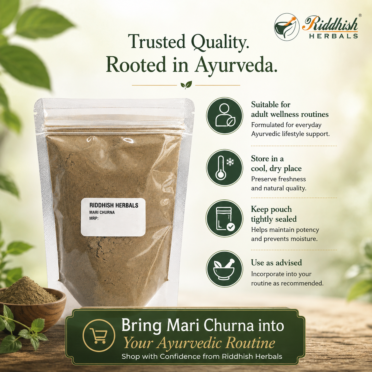 KALA MARI CHURNA 100G | Piper nigrum