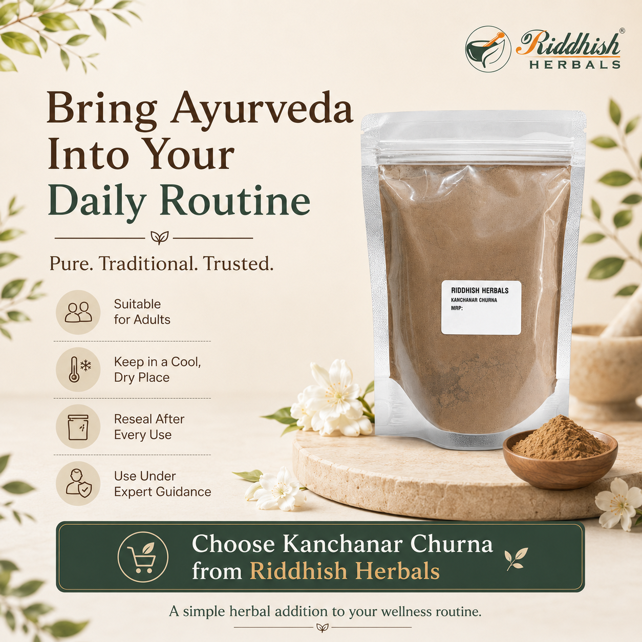 KANCHNAR CHURNA 100G | Bauhinia variegata