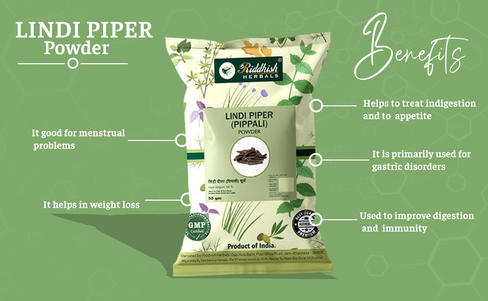 Lindi Piper Churna 50gm | Digestive Health | RIDDHISH HERBALS