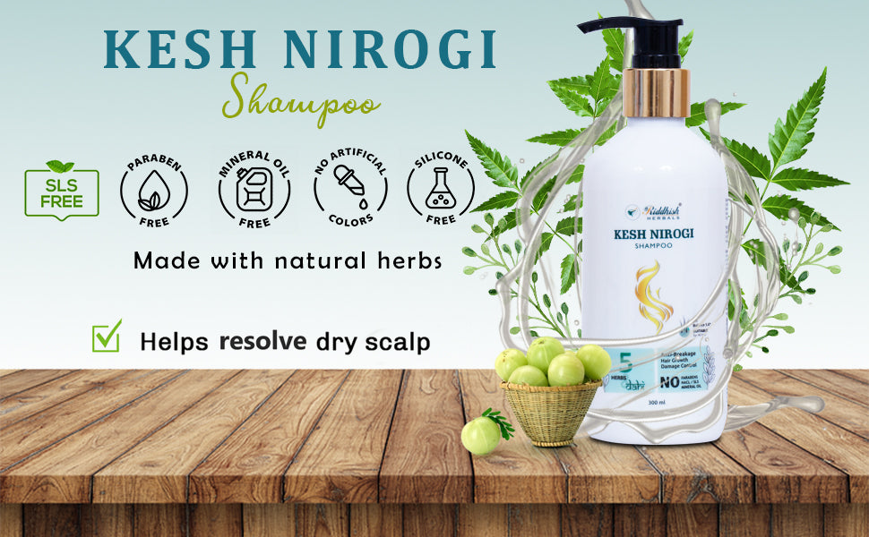 Kesh Nirogi Anti Hairfall and Silky Shampoo - 1 LITRE PACK - Intense Moisturization for Shiny Hair | RIDDHISH HERBALS