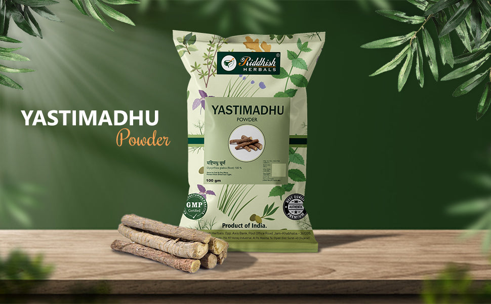 Yastimadhu powder (Licorice) 100gm | Mulethi | Jethimadh | 🌿 Supports Digestive Health | Respiratory Wellness | 100% Pure & Natural | RIDDHISH HERBALS