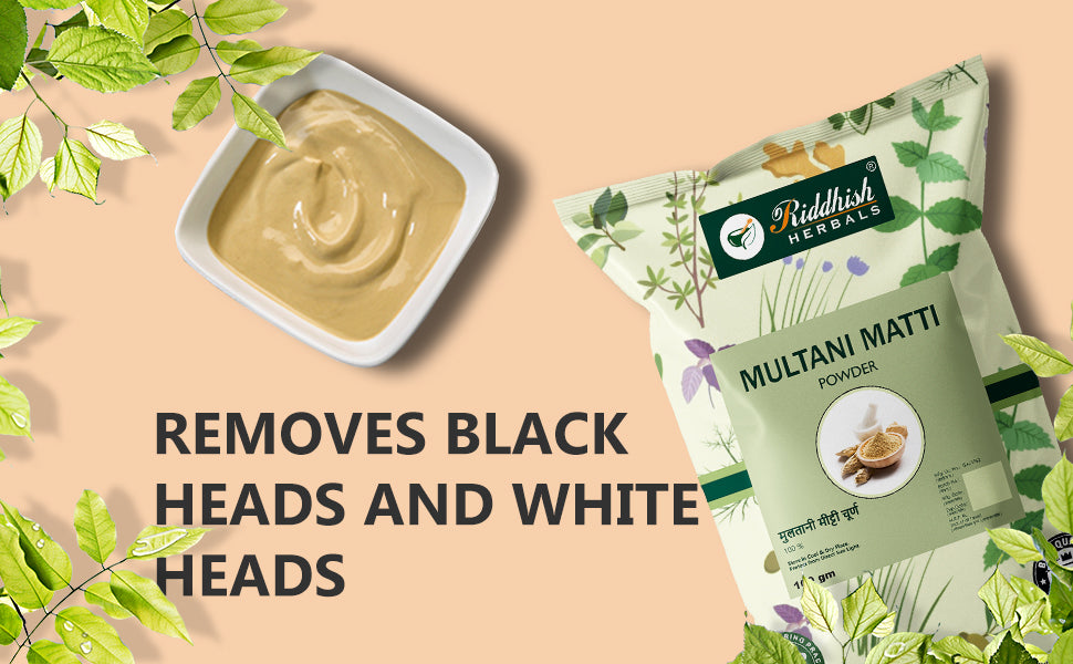 Multani Mitti Powder for Skin & Hair Care  | 100gm | Riddhish Herbals