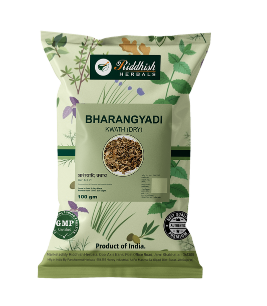 Bharangyadi Kwath (Dry) 100g | Classical AFI Decoction with Bharangi for Respiratory & Kapha Wellness | Riddhish Herbals