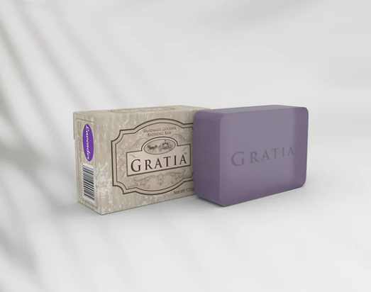 Gratia Handmade Glycerin Soap – Lavender | Luxury Aromatic Bathing Bar (125g)