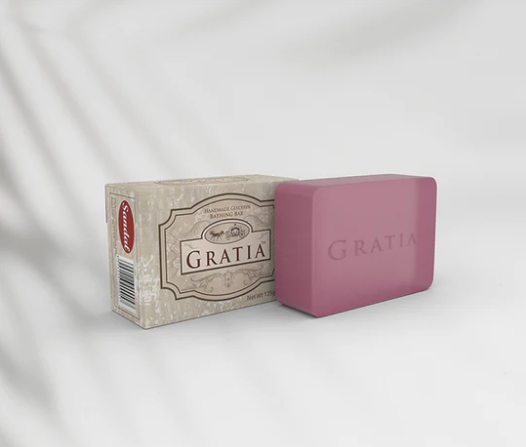 Gratia Handmade Glycerin Soap – Sandalwood (Chandan) | Luxury Classic Fragrance Bathing Bar (125g)