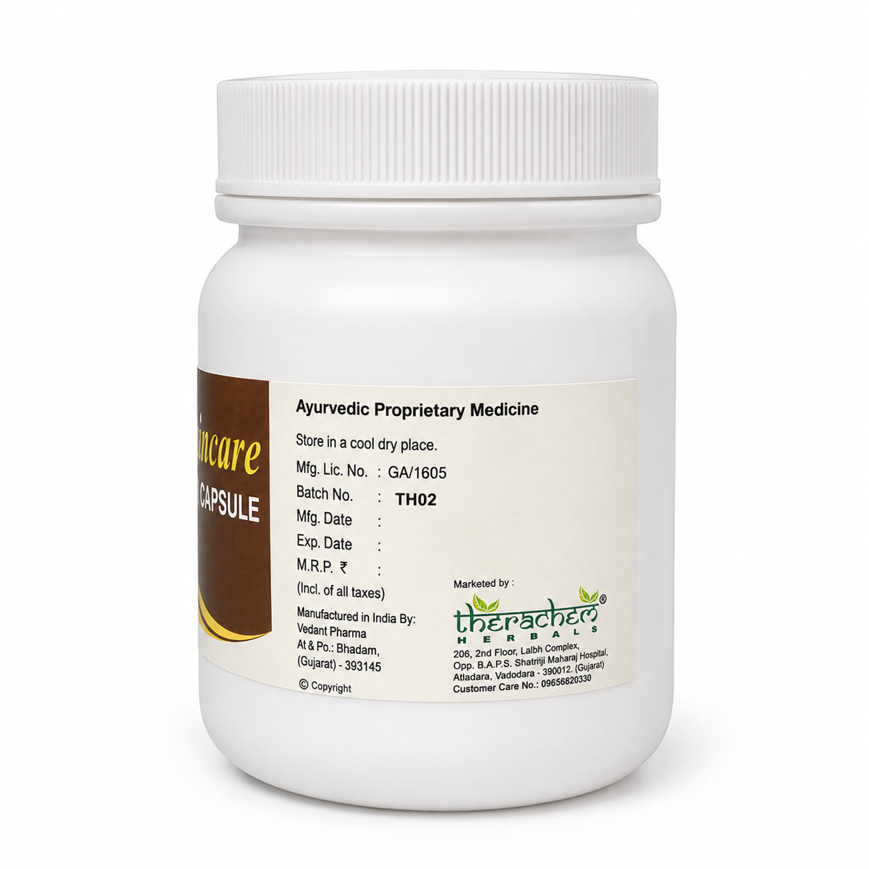 Mentacare Capsules 60 Cap | Therachem Herbals | Ayurvedic Mind & Cognitive Wellness Supplement