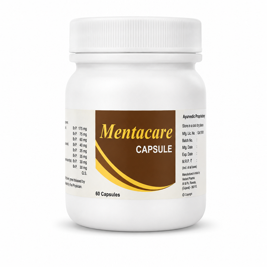 Mentacare Capsules 60 Cap | Therachem Herbals | Ayurvedic Mind & Cognitive Wellness Supplement