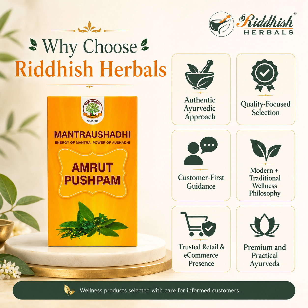 MANTRAUSHADHI AMRUT PUSHPAM 30ML - ENERGY OF MANTRA, POWER OF AUSHADHI