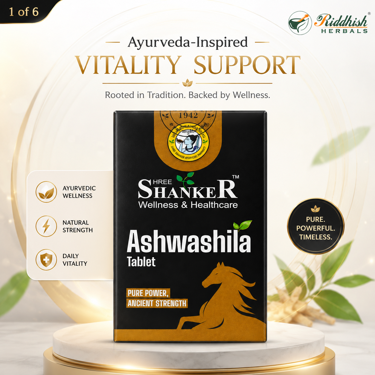 ASHWASHILA TABLET - 60TAB | PURE POWER, ANCIENT STRENGTH