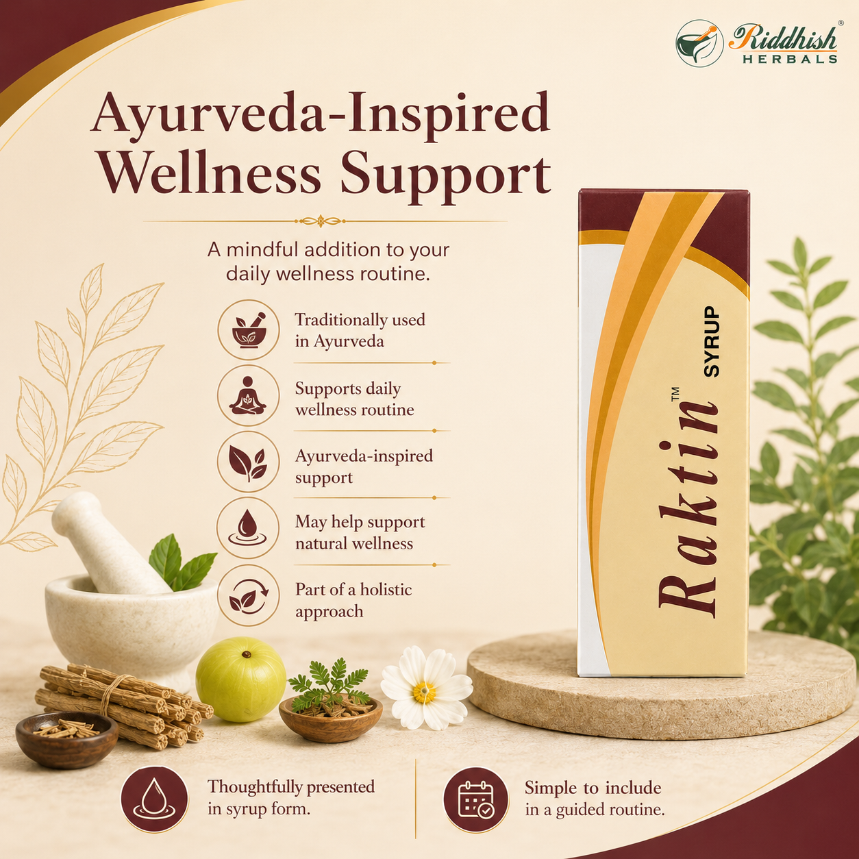RAKTIN SYRUP (200ML) | THERACHEM HERBALS