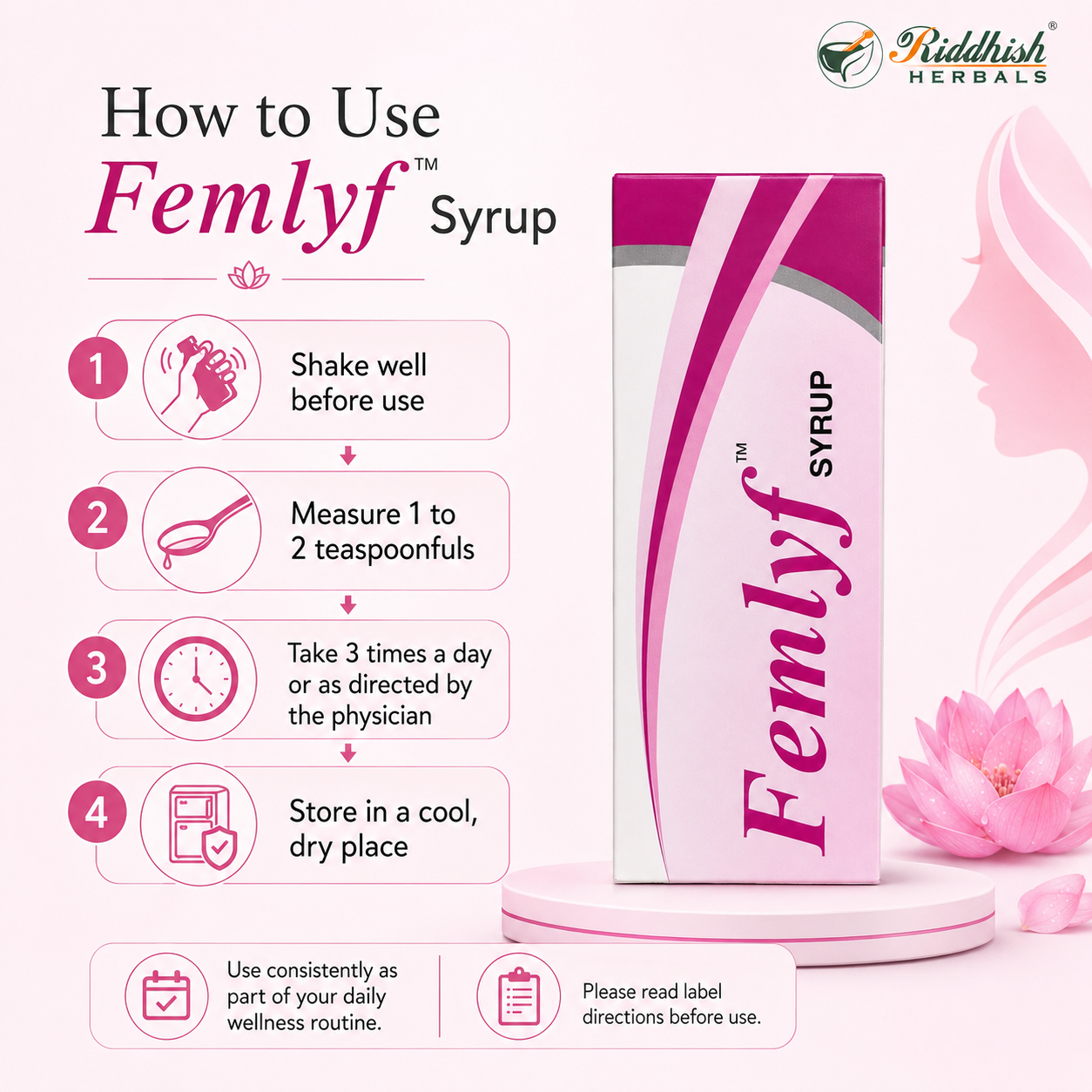 Femlyf Syrup 200ml | Therachem Herbals | Ayurvedic Women's Wellness & Uterine Health Syrup