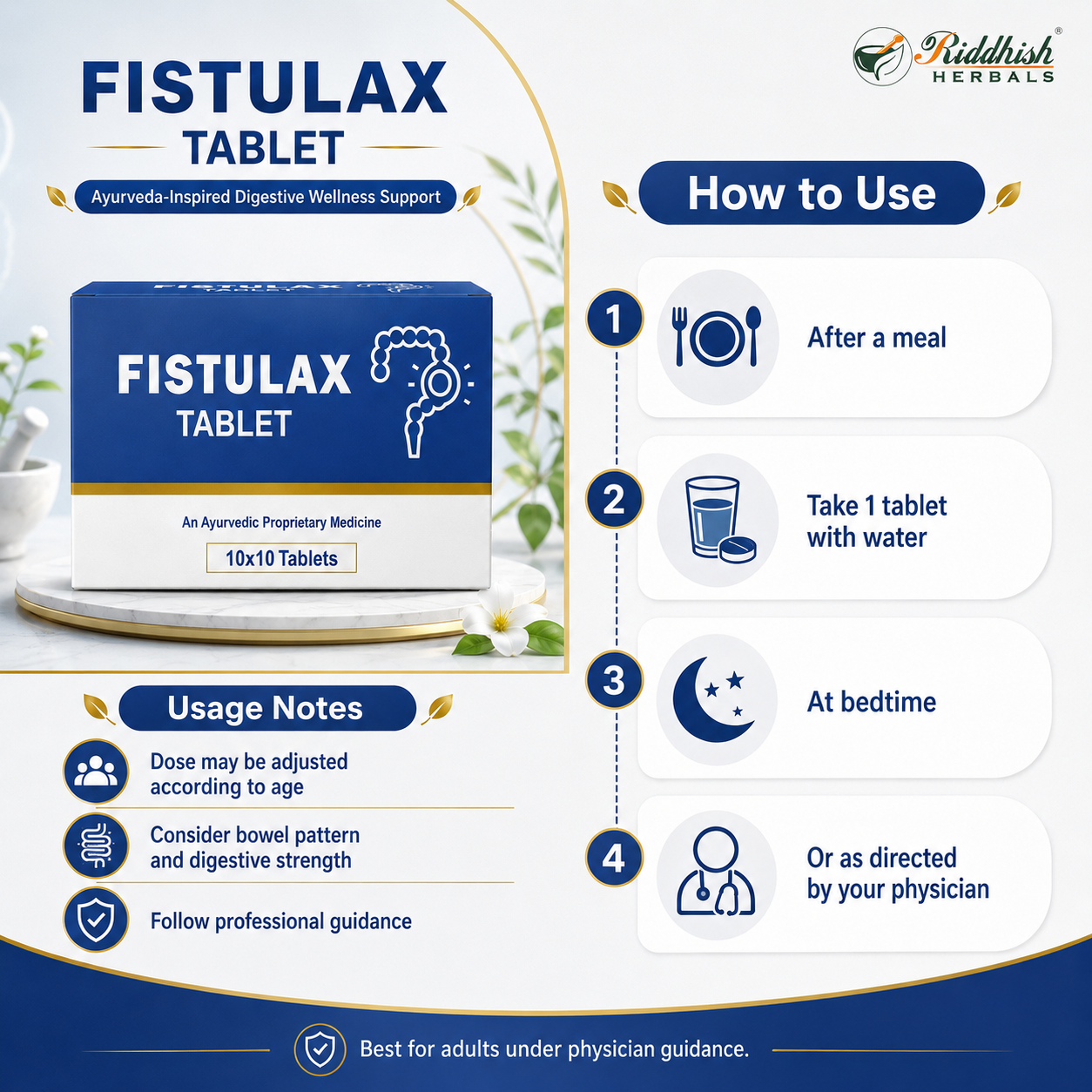 Rutarth Pharma Fistulax Tablet | Mild Ayurvedic Laxative | No Senna