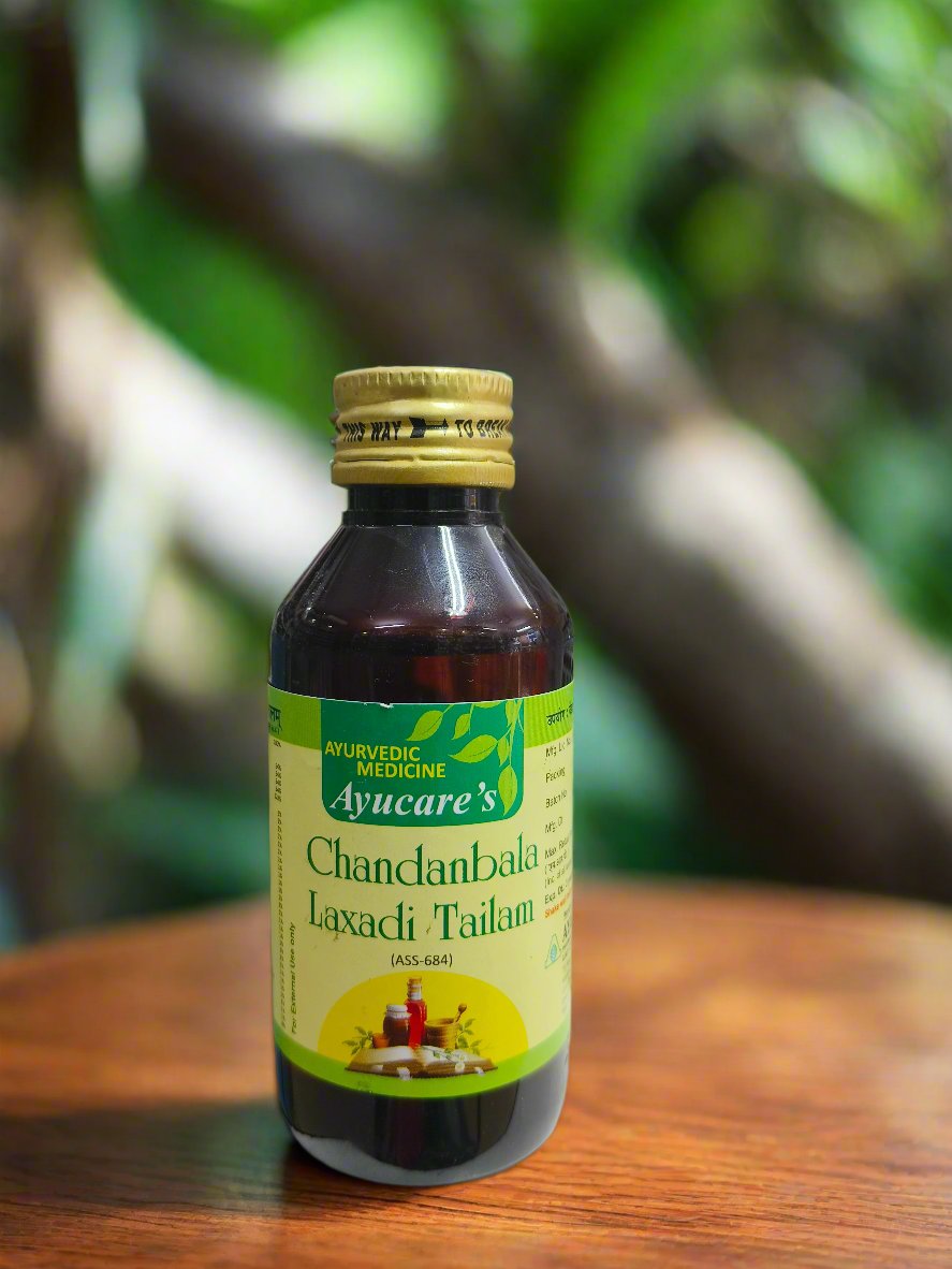 CHANDAN BALA LAXADI TAIL AYUCR 50 ML | Ayurvedic Cooling Oil for Stress Relief, Pain Reduction, and Overall Wellness 🌿