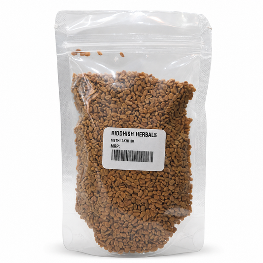 Methi Akhi 100gm | Trigonella foenum-graecum | Ayurvedic Whole Fenugreek Seeds for Hair, Metabolic & Daily Wellness