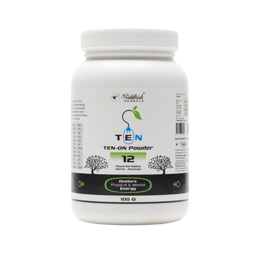 Ten On Powder | Shilajit Ashwagandha 12-Herb Blend | Riddhish Herbals | 100gm