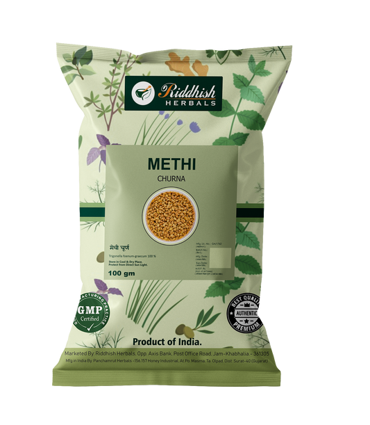 Methi Churna 100g – fenugreek seed powder (Trigonella foenum-graecum) | Riddhish Herbals