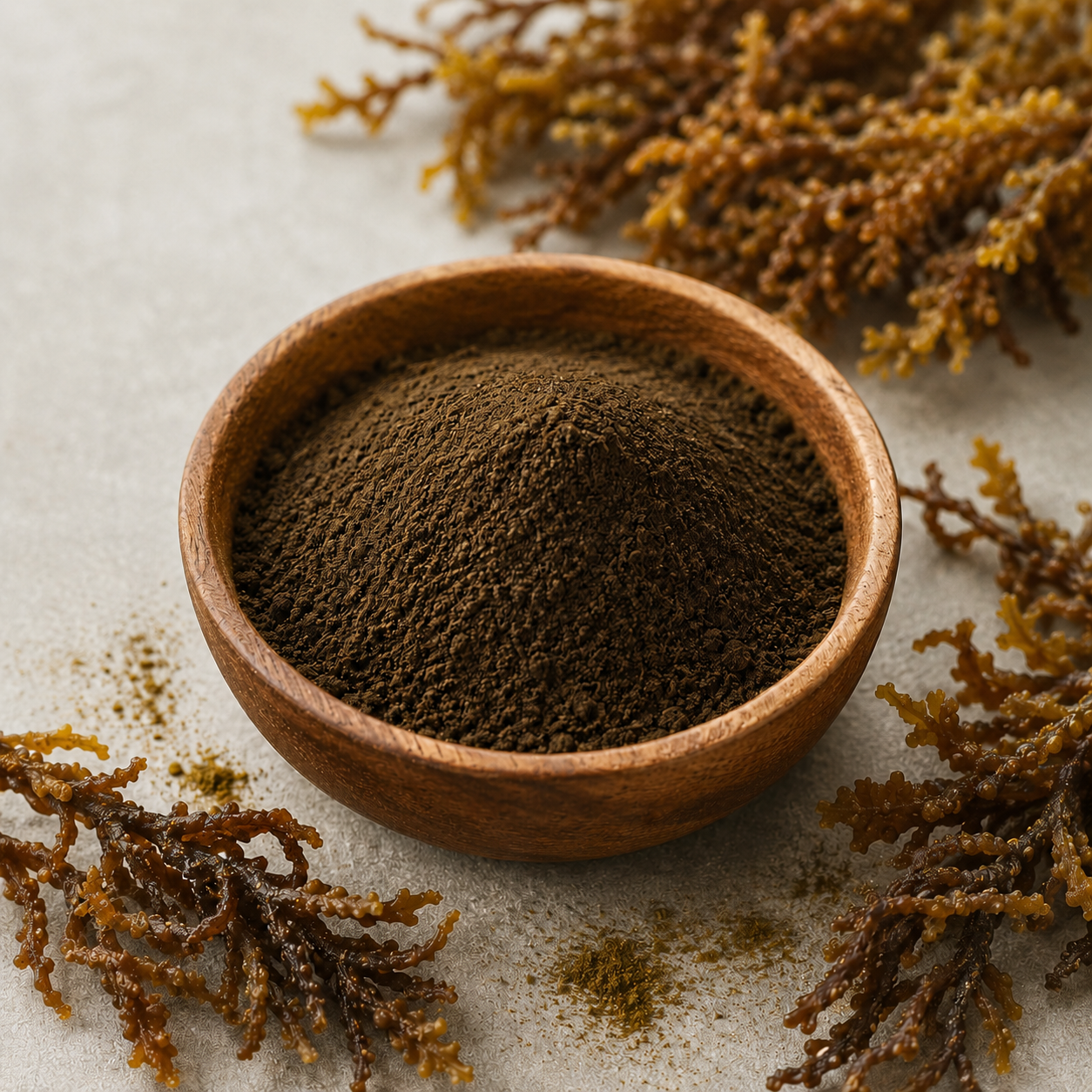 Sargassum brown seaweed powder for plants and soil — organic marine bio-stimulant | Riddhish Herbals