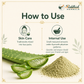 Aloe Vera Churna how to use infographic for skin care and physician guided internal use
