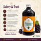 Drakshasava Virgo safety and trust physician guidance infographic by Riddhish Herbals