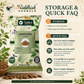 Ganthoda Powder storage and quick FAQ infographic