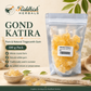 Riddhish Herbals Gond Katira Tragacanth Gum 100 g hero infographic with whole crystal natural edible gum details