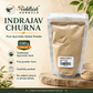 Riddhish Herbals Indrajav Churna 100 g hero infographic with pure Ayurvedic herbal powder and fine powder form details