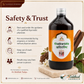 Khadirarishta Virgo safety and trust physician guidance infographic by Riddhish Herbals