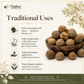 Majuphal traditional uses oral care gargle Grahi gut-toning topical astringent Vrana Ropana routines infographic
