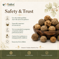 Majuphal safety and trust use within qualified Ayurvedic physician guidance Riddhish Herbals infographic
