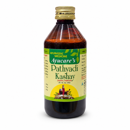 Ayucare Pathyadi Kashaya 200ml front bottle on white background