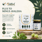 Plus To Minus Avaleha 200g Ayurveda-inspired wellness product infographic