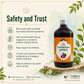 Punarnavasava Virgo safety and trust physician guidance infographic by Riddhish Herbals
