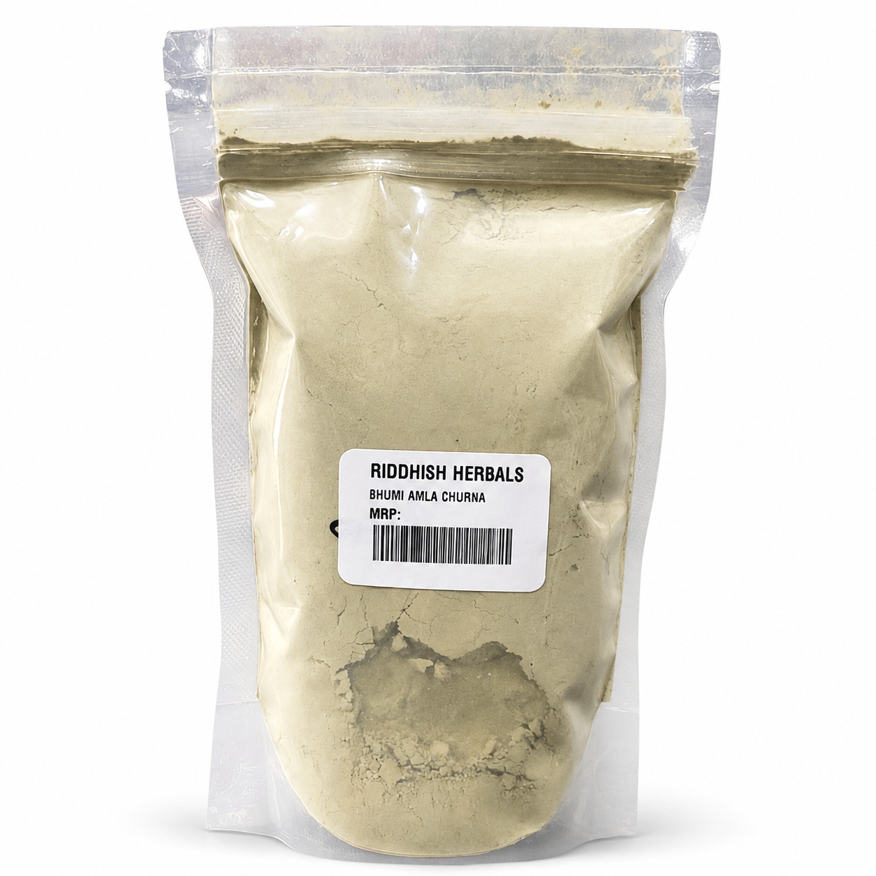 Riddhish Herbals Bhumi Amla Churna front pouch mockup