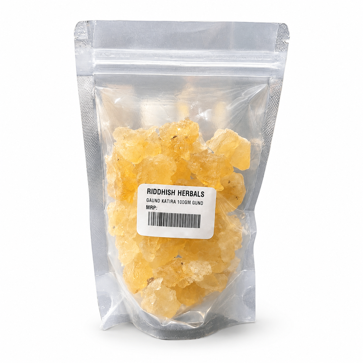 Riddhish Herbals Gond Katira front pouch mockup