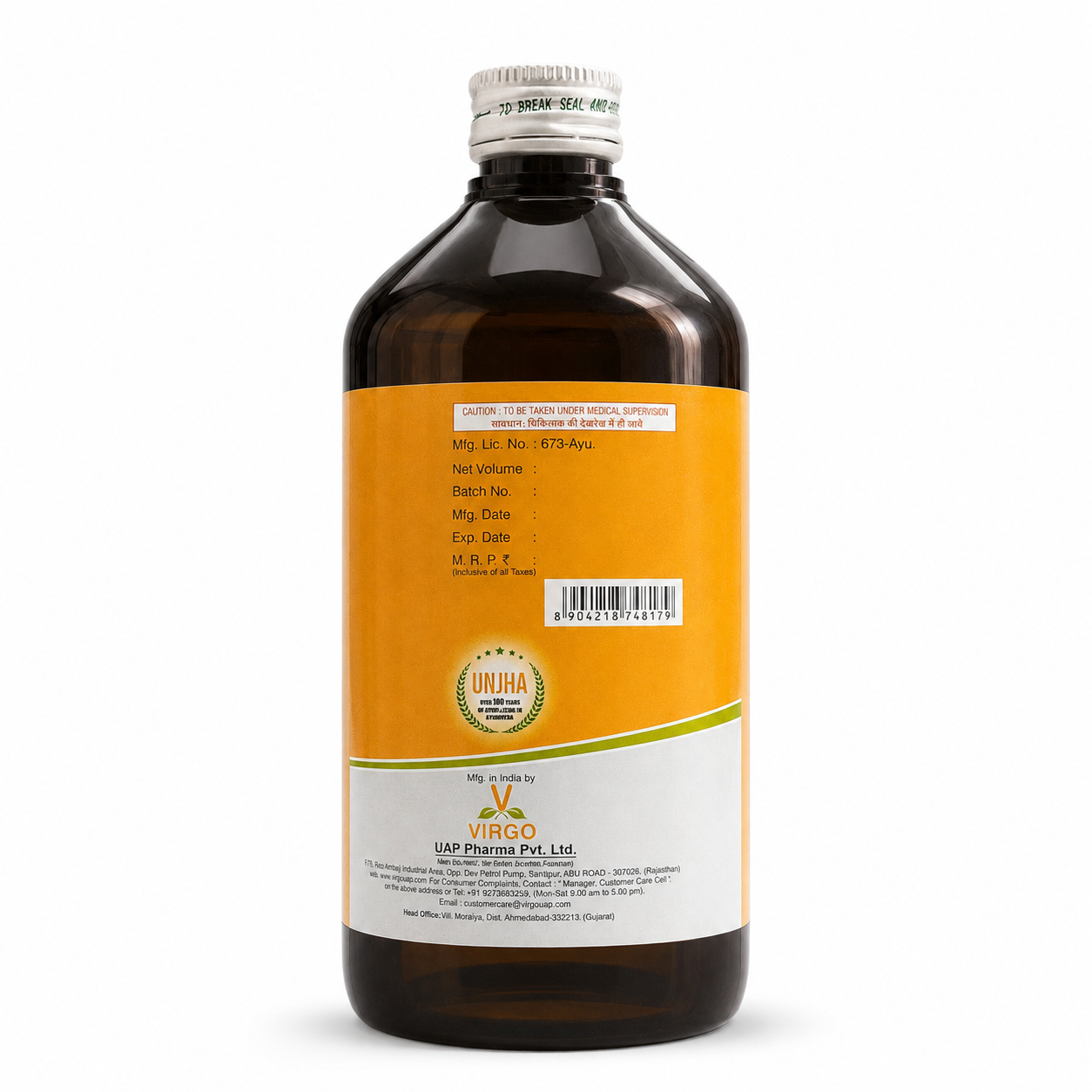 Virgo Rohitakarishta 450 ml back