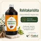 Rohitakarishta Virgo classical Rohitaka Deepana tonic hero infographic by Riddhish Herbals