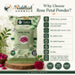 Rose Petal Powder purity and quality infographic with Rosa centifolia and certified facility details