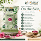 Rose Petal Powder ways to use on skin infographic with rose water milk curd and ubtan guidance