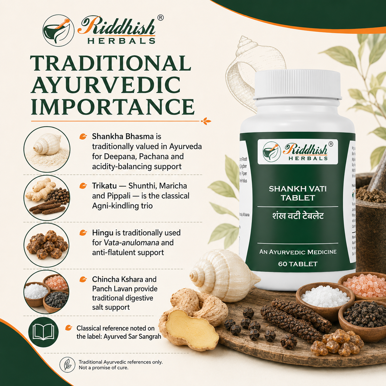 Traditional Ayurvedic importance of Shankh Vati ingredients