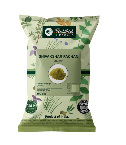 Shivakshar Pachan Churna 100gm | Riddhish Herbals | Ayurvedic Digestive Powder for Agni & Gut Wellness