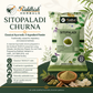 Sitopaladi Churna 50g classical five-ingredient Ayurvedic powder hero infographic by Riddhish Herbals